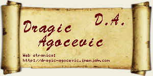 Dragić Agočević vizit kartica